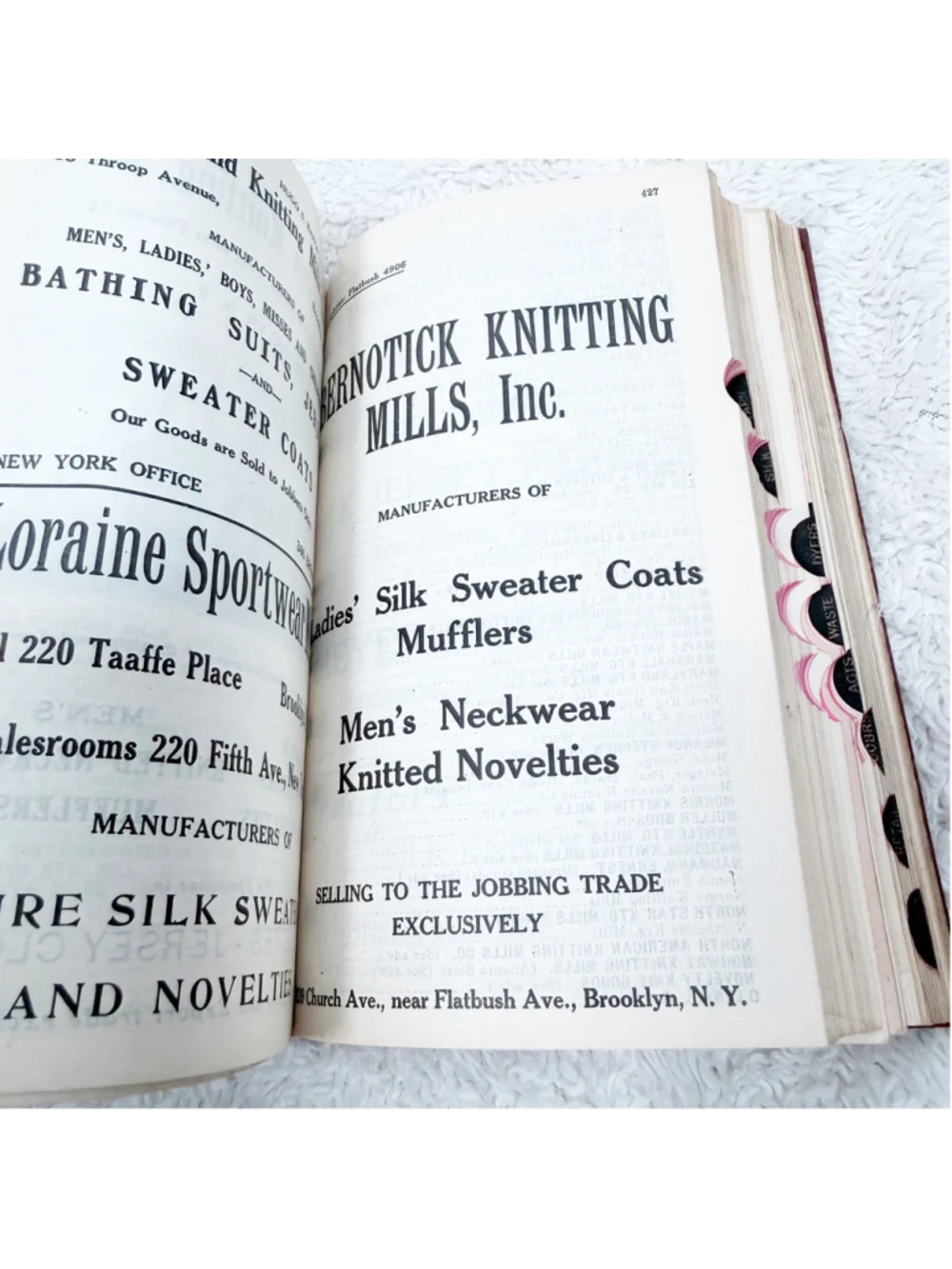 Vintage 1921 Davisons Knit Goods Trade Directory Torrington Needles Pocket Book